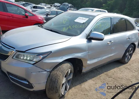 2014 Acura Mdx из США, поврежденный, VIN 5FRYD4H2XEB020042